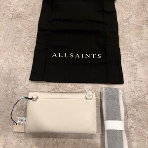 AllSaints Ezra Quilt Crossbody pampas white